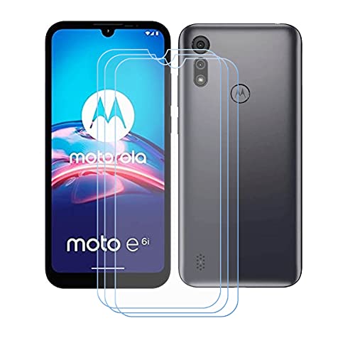 LMLQSZ [3 Piezas Protector de Pantalla para Motorola Moto E6i,9H Dureza HD Anti-caída/Anti-rasguños Sin Burbujas Cristal Templado Vidrio Templado para Motorola Moto E6i (6,1').