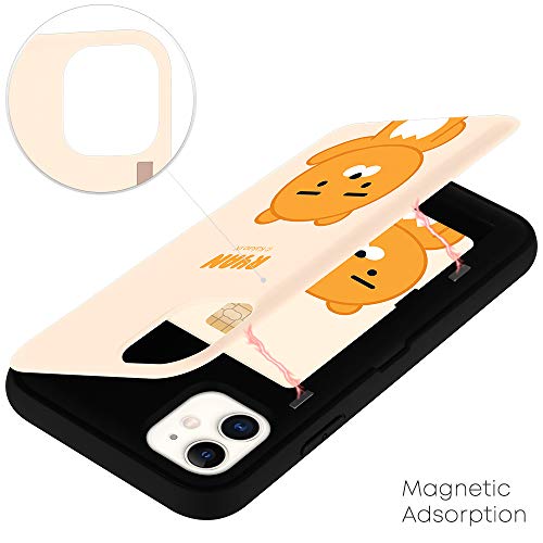 Kakao Friends Iphone 11 Wallet Case With Card Holder, Protective Dual Layer Bumper Phone Case (Ryan Beige) Ip11-Kmdb-Rynbg #TOP4