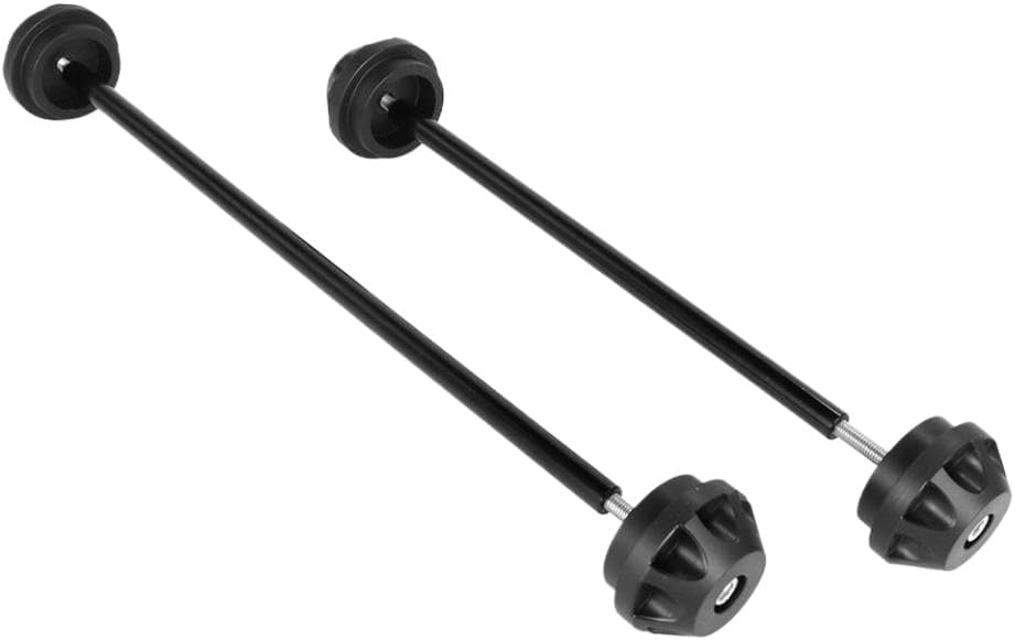 Black Rear Front Axle Fork Crash Slider Motorcycle Wheel Protector Hub Anti-Collision Block Compatible With FZ09 FJ09 MT09(Front)