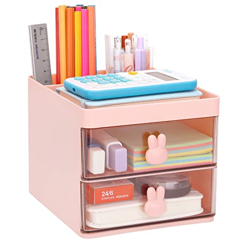 LETURE Desk Organizer with 2 Drawers