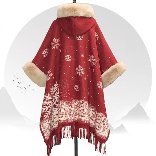 2025 New Large Cross Front Poncho for Women,Wrap Topper Knitted Elegant Shawls Cape Wraps for Fall Winter Gift4