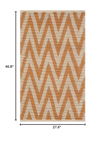Tapete decorativo SAFAVIEH 114x69 cm natural naranja miniatura 2