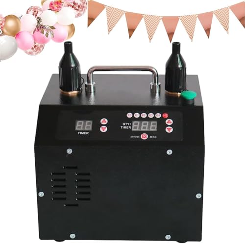 Elektrische Ballonpumpe, 1400 W, Doppeldüse mit Fußpedal, Speicherfunktion zum schnellen Aufblasen von Latex- und Folienballons