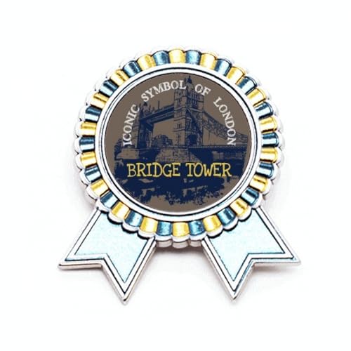 Broche London Bridge Tower métallique motif britannique UK de finition M