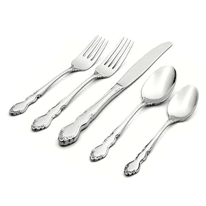 Oneida 2766045Al20 Dover 45 Piece Fine Flatware Set, Service For 8