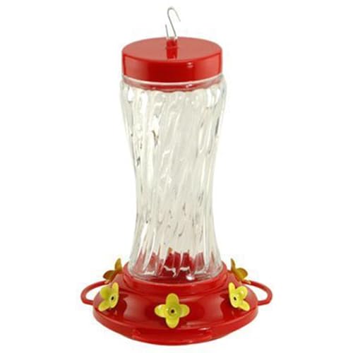 Audubon Swirl Glass Hummingbird Feeder, 16 oz. Model NA35225