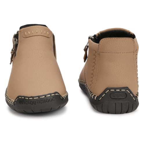 Image of Kraasa Men's Stylish Trendy Sneakers | High Tops Synthetic Side Zipper Casual Shoes | Ultra Soft Cushioned Insole | Airmix Sole Footwear