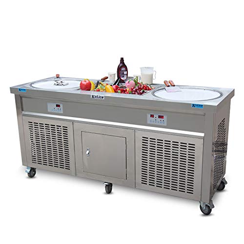 Kolice CE-Zertifikat Instant Snack Food Carts Doppelrunde Pfannen Gebratene Eismaschine Rolleismaschine Fry Ice Cream…