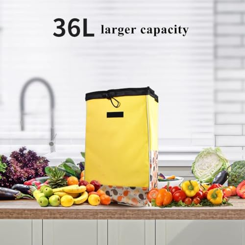 2 In 1 Einkaufstrolley Klappbar Einkaufswagen Klappbar Einkaufsroller Mit Rädern, Tragfähige Sackkarre Mit Wasserdichter Tasche Für Einkauf, Camping, Garten(/Red) – Bild 4