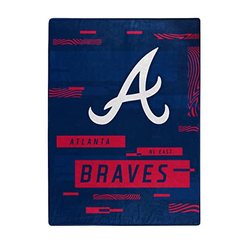 Northwest MLB Atlanta Braves Digitize 60”x80” Super Plush Rachel Blanket