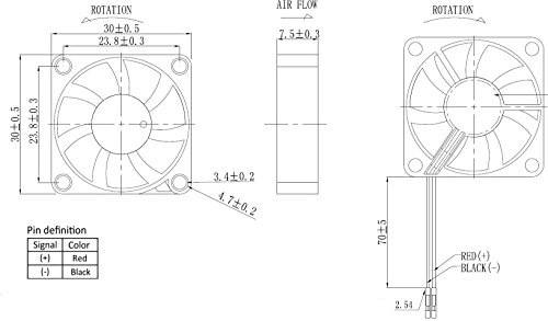 Raspberry Pi Ventilador Disipador enfriamiento eficiente Easycargo verde 4-Pack para Pi 3B+ 6