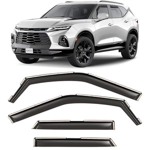 Image of CLIM ART in-Channel Incredibly Durable Rain Guards for Chevrolet (Chevy) Blazer 2019-2026, Original Window Deflectors, Vent Window Visors, Vent Deflector, 4 pcs. - 619462