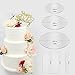 Ailaxq Acrylic Round Cake Discs Set 6.5”, 8.5”, 10.5” 2 Circles Each Size, Comb Icing Scraper, Edge Smoother Cream Scraper