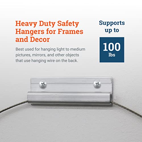 Image of PHS Wall Dog Drywall Picture Hangers - 3 inch Heavy Picture Hanging Hardware with Drywall Screws and Bumpers - Supports 100 lbs - 2 Pack Dry Wall Hooks for Hanging and Secure Mounting