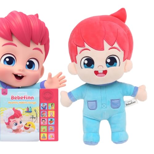 Pinkfong Bebefinn Learning Bundle – Plush Toy + Healthy Habits Sound Book