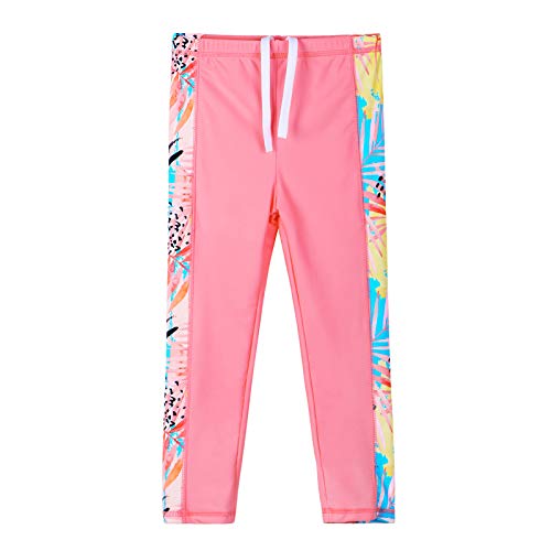 Image of Girls Two Piece Swimsuit Long Sleeve Floral Bathing Suit UPF 50+ Summer Beach Swimwear