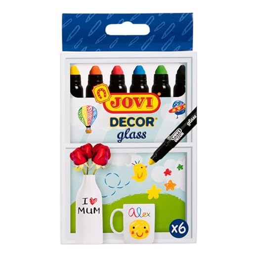 Jovi - Estuche de 6 ceras glass, colores surtidos (1906)