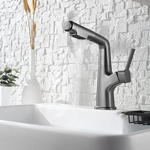 Mitigeur de salle de bain haute performance à levier unique et douchette de pulvérisation réglable