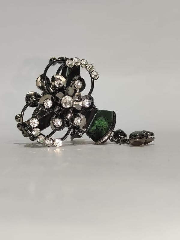 Hair Clacture set for Girls & Women made with Metal & Crystel (3 Pcs) Design 21