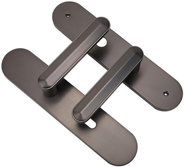 Grey Panel Lock Zinc Alloy Magnetic Mute Door Handle Indoor Bedroom Hardware Lockset