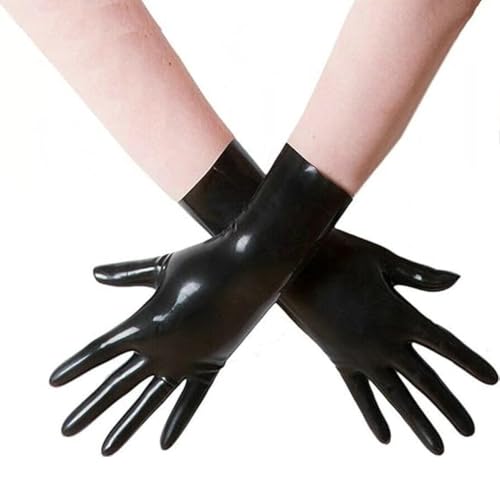 Chaisum Black Latex Rubber Gummi Long Mittens HOT...