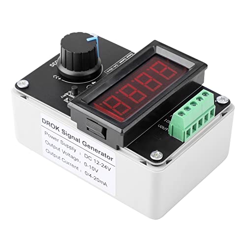 4-20Ma Generator, Drok Adjustable Signal Generator, Dc 0-10V 0 4-20Ma Current Voltage Analog Simulator For Value Adjusting Plc Panel Led Testing #TOP6