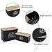 Gdfjiy Potato Onion Kitchen Storage Canisters,Storage Bin For Kitchen 2 Pack Set,potatoe, Potato Storage Box，storage And Long Shelf Life With Aerating Tin Storage Holes-Black