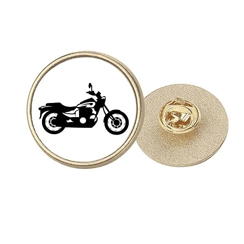 Broche moto mécanique noire métal doré taille M pour veste