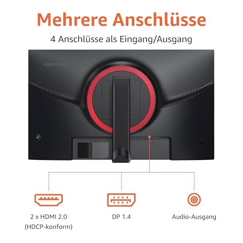 Amazon Basics Gaming-Monitor 27 Zoll (68.6 cm), FHD 1080p, 165 Hz, VESA-kompatibel, adaptive Synchronisierung, 1 ms Reaktion, Schwarz – Bild 4