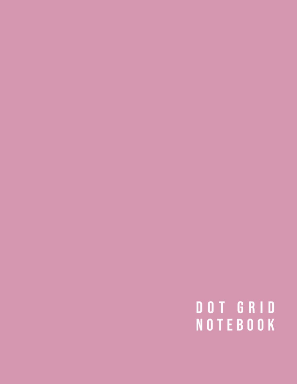 Dot Grid Notebook: Dusty Rose Cover Grey Dotted Notebook 110 Pages Size (8.5 x 11 inches)