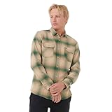 rip curl shirt damen Beige RIP CURL Count Flannel Long Sleeve Shirt M