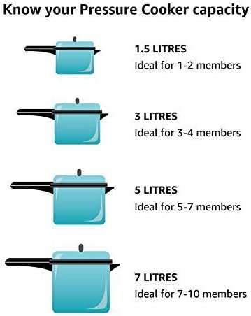 Prestige Deluxe Plus Hard Anodized Pressure Cooker, 5-Liter