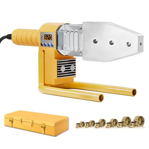 Image of 1500w High Power Ppr Pipe Welding Machine, Plastic Fusion Welder with 6 Molds for Pe Pb Pvc Hdpe
