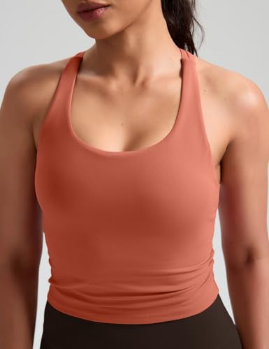 Image of HeyNuts Longline Zeal Bras Medium Impact Wirefree Sports Bras Workout Crop Tank Tops with Removable Pads, A-D Cups