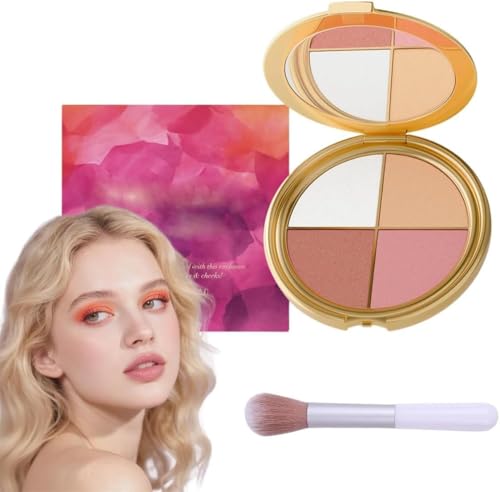 Palette Illuminatrice Pour Les Yeux Et Les Joues, Highlighter Eye & Cheek Palette Makeup, Eyeshadow And Highlighter Makeup Palette, Palette Blush Et Fards à Joues, Enlumineurs Et Illuminateurs (1PC)