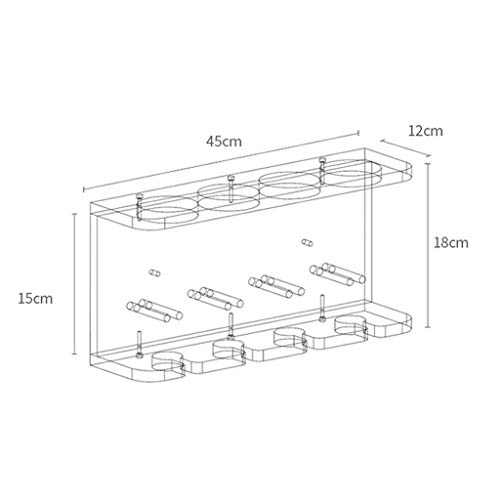 Soporte para botellas de vino para pared, metal moderno miniatura 2