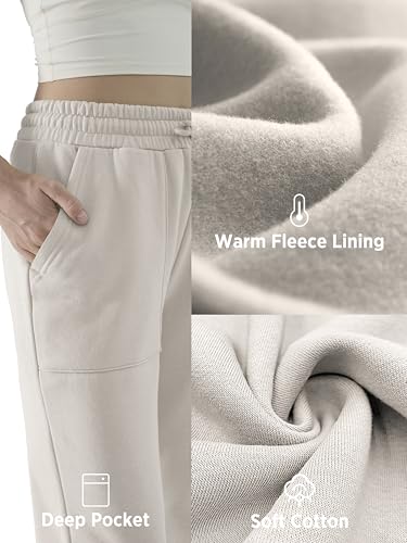 DITOK Baggy Sweatpants for Women High Waisted Soft Fleece Lining Sweatpants with Pockets Y2K Joggers Lounge Campus Outfits4