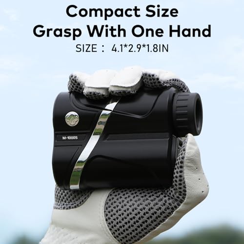BOSEAN Golf Entfernungsmesser mit Slope, 1200Yards Aufladbar Golf Rangefinder mit Flag-Lock und Vibration, Scan Modus, Entfernungsmesser mit 7X Vergrößerung