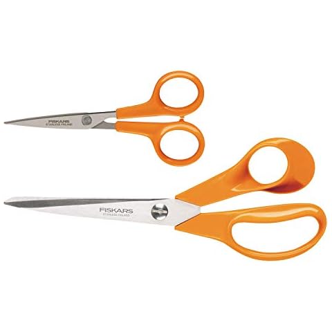 Fiskars Classic Scheren-Set, Universalschere und Handarbeitsschere , Rostfreie Stahl-Klinge/Kunststoff-Griffe Cover