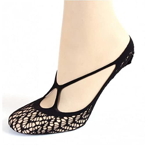 3 Pair Women No Show Socks Cross-strap Fishnet Short Socks Fashion Black Mesh Short Sock Invisible Boat Socks2
