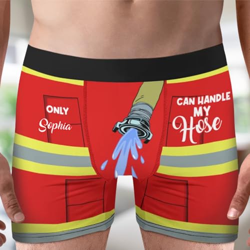 Can Handle My Hose Personalized Funny Face Boxer Briefs with Custom Photo Gifts for Husband, Boyfriend, Him on Any Occasion, Personalized Boxers for Men, Custom Underwear for Men Black2