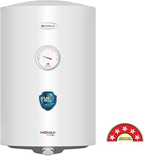 Havells Monza 50-Litre 2000-Watt Storage Wall Mounted Water Heater (White)