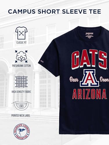 Image of JanSport NCAA Officially Licensed Campus Short Sleeve T Shirt for Men, Soft & Breathable Pre-Shrunk Cotton Crewneck T Shirt