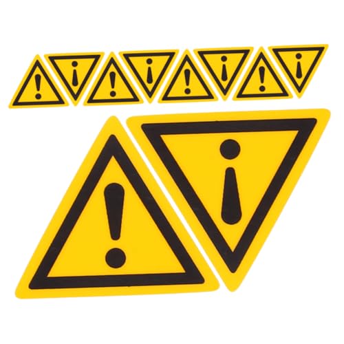 Angoily 10 piezas Pegatinas de Advertencia Triangulares Adhesivas Reflectantes para Señalización de Seguridad Industrial Autoadhesivas Impermeables y Visibles para Vehículos y Peligrosas