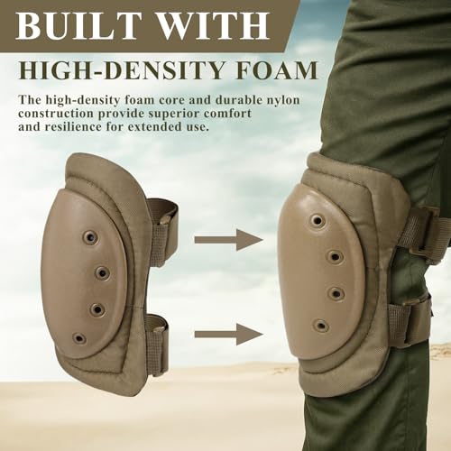 Chicingyou 2 Pairs Saddle Hunting Knee Pads Tactical Knee Pads Saddle Hunting Accessories Protection Guard Pad for Outdoor Paintball Game Cycling Safety Skateboarding Gear Skates - Thumbnail 4