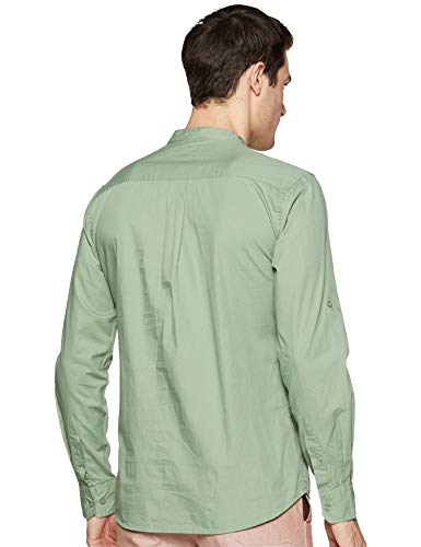 Amazon Symbol Men's Green Cotton Shirt Granite Green - Image 3
