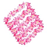 Cabilock 4 Collares De Flores Hawaianas para Fiesta Luau Collar De Flores Tropicales De Colores Guirnalda Hawaiana Decoración para Playa Piscina Y Verano