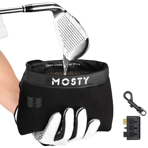 MOSTY Golf Club & Ball Cleaner Bag,Durable Golf Club Cleaning