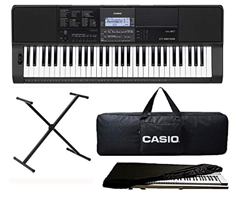 Image of Casio CTX870IN 61-Key Portable Keyboard Combo Pack With Stand, Adapter, Padded Bag and Dust Cover