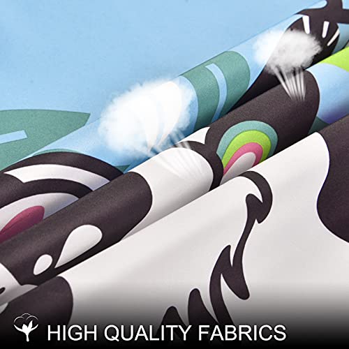 KaHot Haircut Salon Hairdressing Cape for Kids Child Styling Polyester Smock Cover Waterproof Shampoo & Cutting Household Capes with Snap Closure,37 inch ×51 inch (Two Pandas), free size - Thumbnail 7